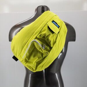 KAVU Luminous Neon Safety Green/Yellow Canvas Mini Rope Sling Bag Festivals Fun
